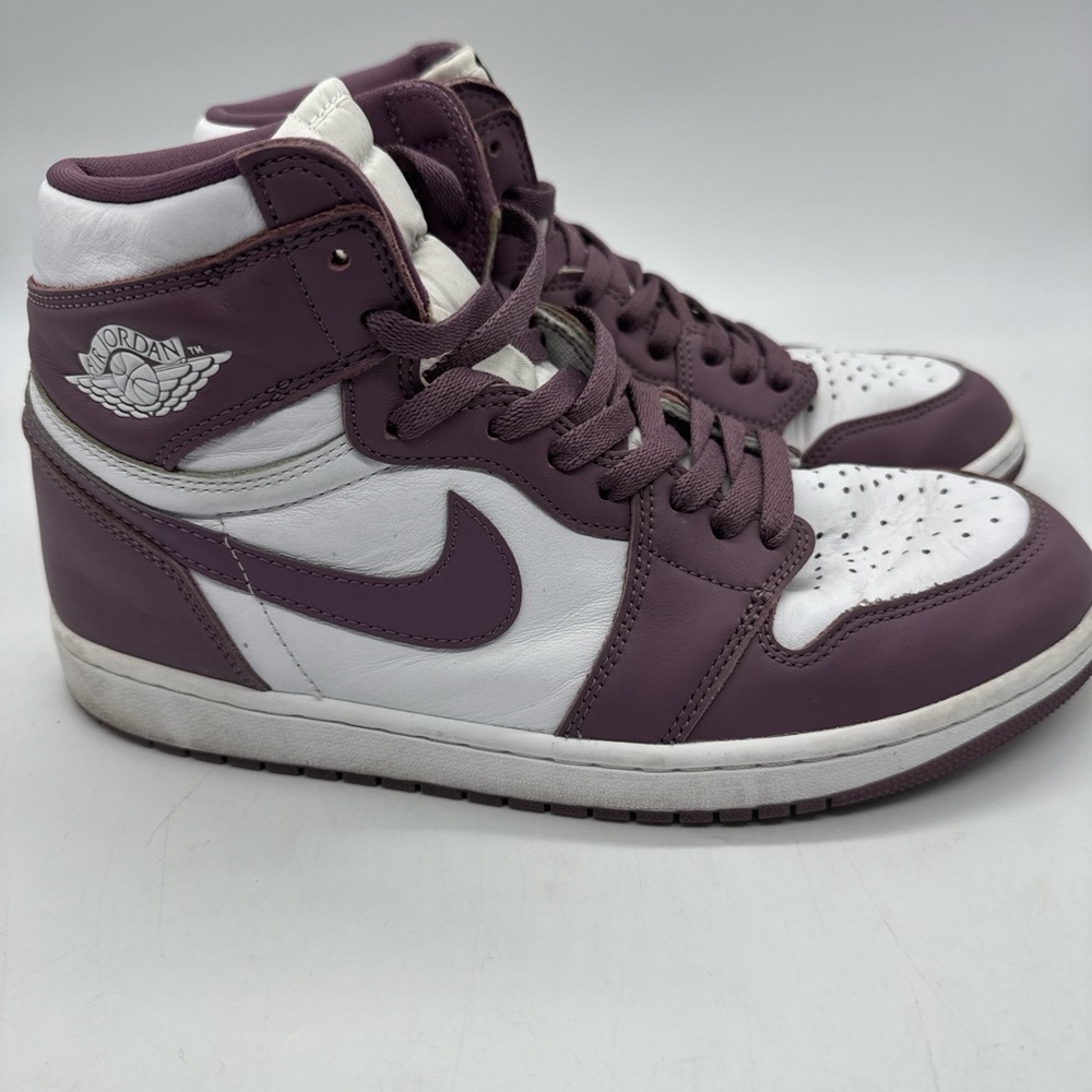 Air Jordan High-Top Sneakers in Purple and White
